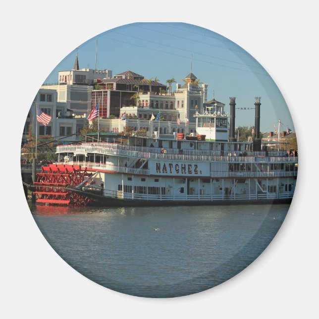 Natchez River Boat in New Orleans Magnet (Front)