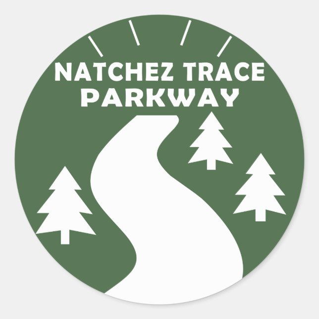 Natchez Trace Parkway Classic Round Sticker (Front)