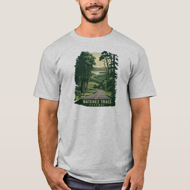 Natchez Trace Parkway Mississippi Forest T-Shirt (Front)