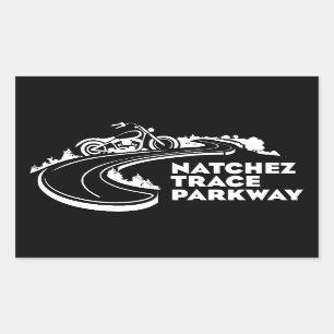 Natchez Trace Parkway Motorcycle Rectangular Sticker