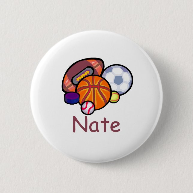Nate 6 Cm Round Badge (Front)