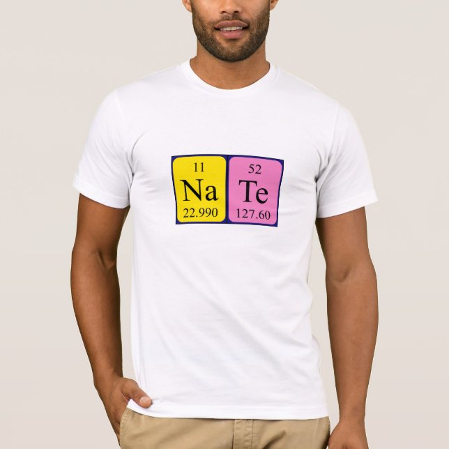 Nate periodic table name shirt (Front)