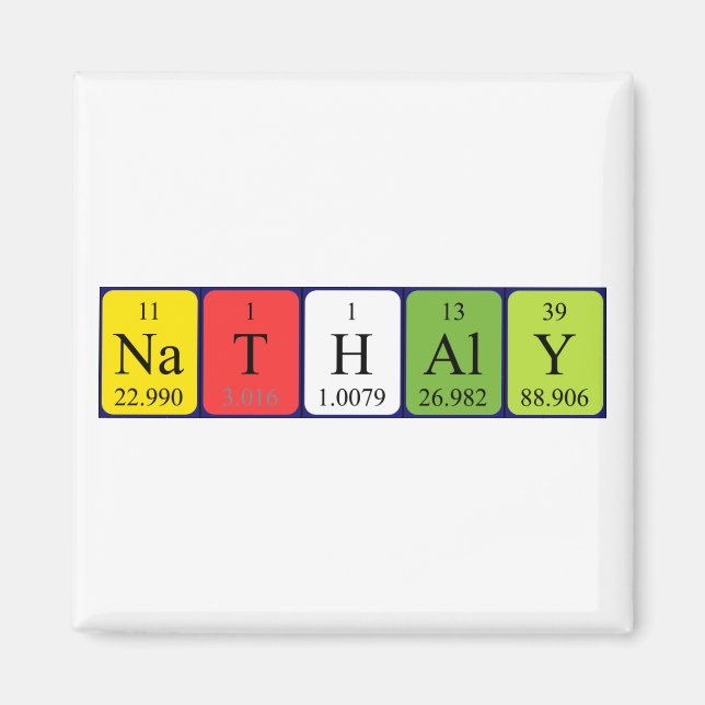 Nathaly periodic table name magnet (Front)