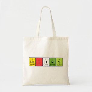 Nathaly periodic table name tote bag