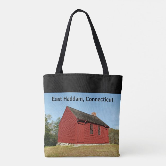 Nathan Hale Schoolhouse (East Haddam) Tote Bag (Back)