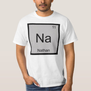 Nathan Name Chemistry Element Periodic Table T-Shirt