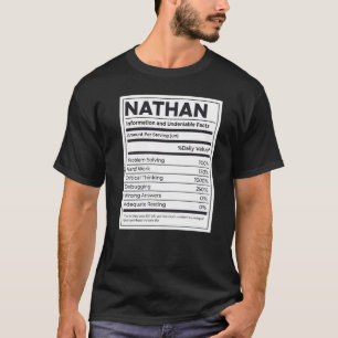 Nathan Nutrition Information Problem Solving Hard T-Shirt