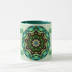 NATHAN ~ Personalised Paua Shell Fractal ~ Mug
