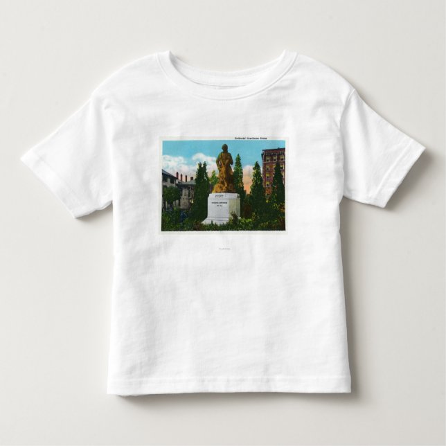 Nathaniel Hawthorne Statue View Toddler T-Shirt (Front)