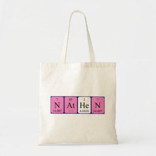 Nathen periodic table name tote bag