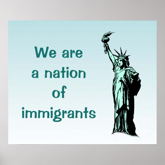 Nation of Immigrants Blue Poster (Front)