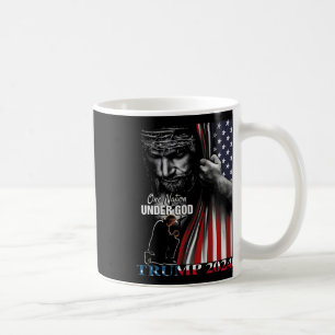Nation Under God Trump 2024 God American Flag Coffee Mug