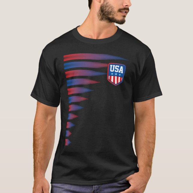 National America Flag American Soccer USA  T-Shirt (Front)