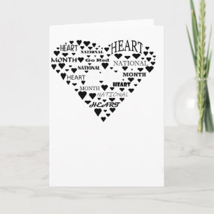 National American Heart Disease Month Go Red Obser Card