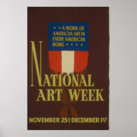 National Art Week Vintage WPA Poster