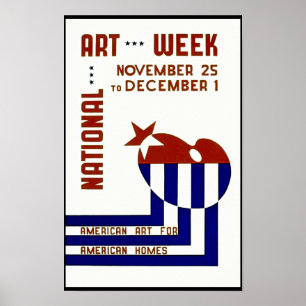 National Art Week  - Vintage WPA Poster