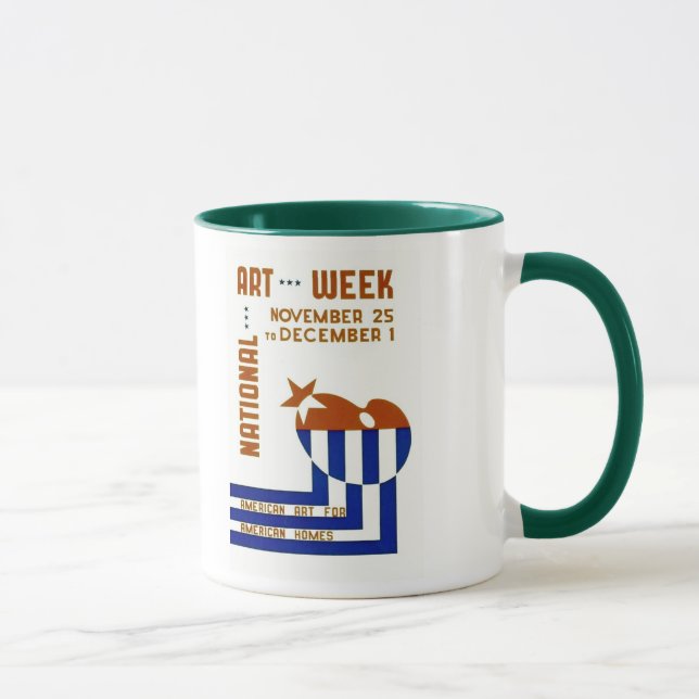 National Art Week  - WPA Poster - Mug (Right)