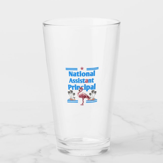 national Assistant principal flamingo Glass (Front)