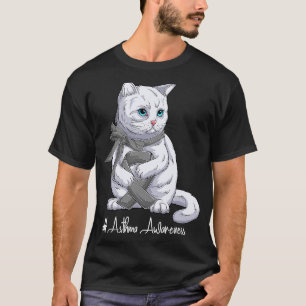 National Asthma Awareness Month Grey Ribbon Cute C T-Shirt