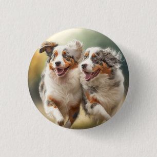 National Australian Shepherd Day, Aussie Dog 3 Cm Round Badge