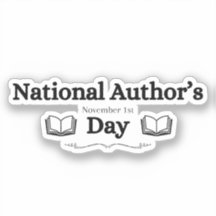 National Author's Day November 1st text and books
