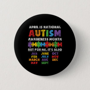 National Autism Awerness Month Autistic Kids Aware 6 Cm Round Badge