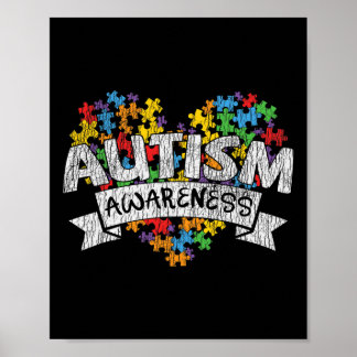 National Autism Awerness Month Autistic Kids Aware Poster