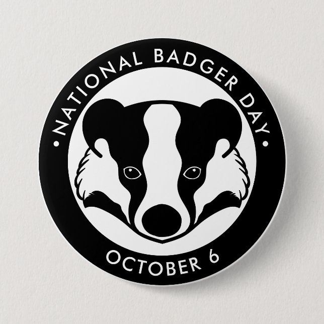 National Badger Day 7.5 Cm Round Badge (Front)