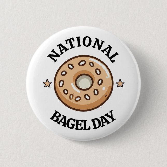 National Bagel Day 6 Cm Round Badge (Front)