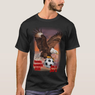 National Bald Eagle carrying the Soccer's ball on T-Shirt