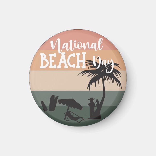 National Beach Day Sign Magnet (Front)