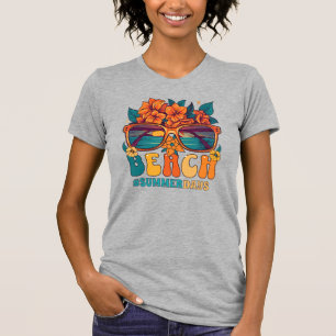 National Beach Day, tropical flowers T-Shirt
