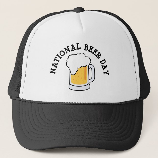 National Beer Day April 7th Funny Holiday Hat (Front)