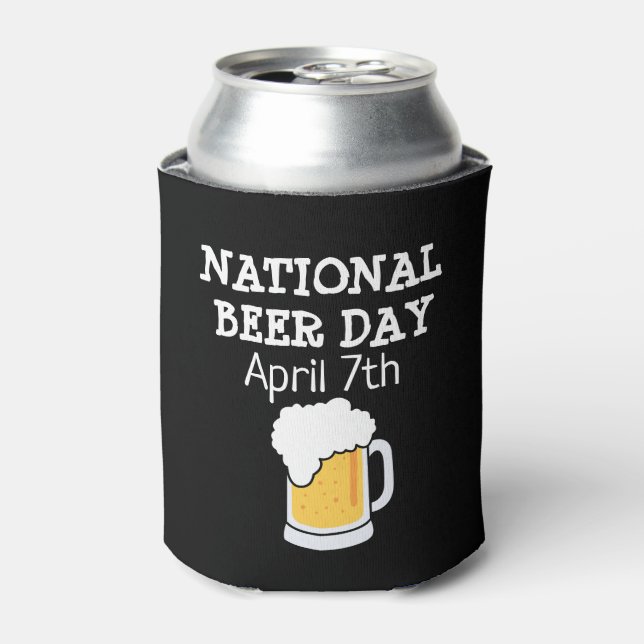 National Beer Day Cold Bubbles Bottle Cooler (Can Front)
