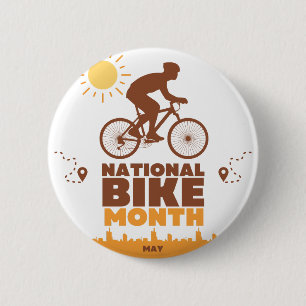 National Bike Month 6 Cm Round Badge