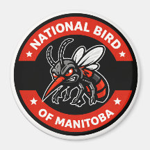 National Bird of Manitoba Funny Mosquito 3" magnet