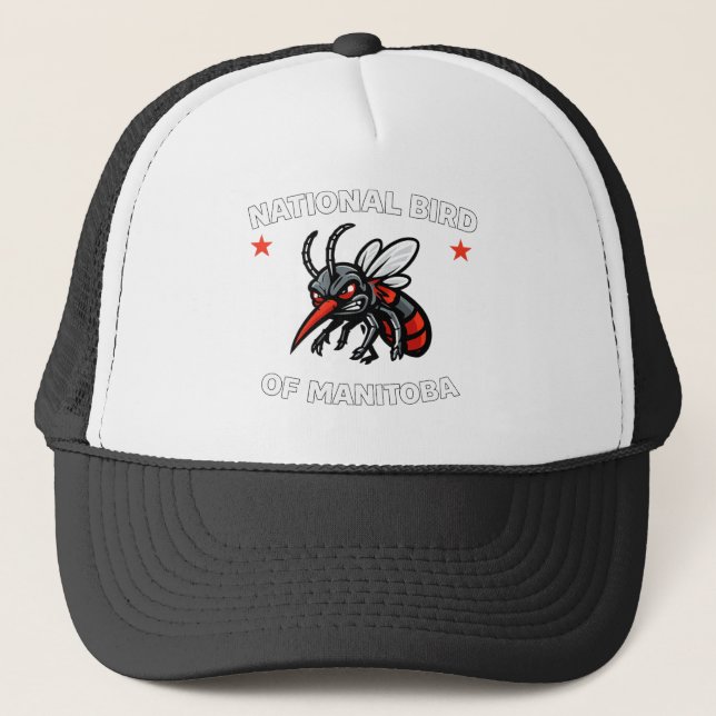 National Bird of Manitoba Funny Mosquito Hat (Front)