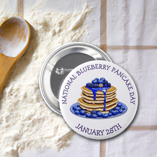 National Blueberry Pancake Day January 28th Button (Creator Uploaded)