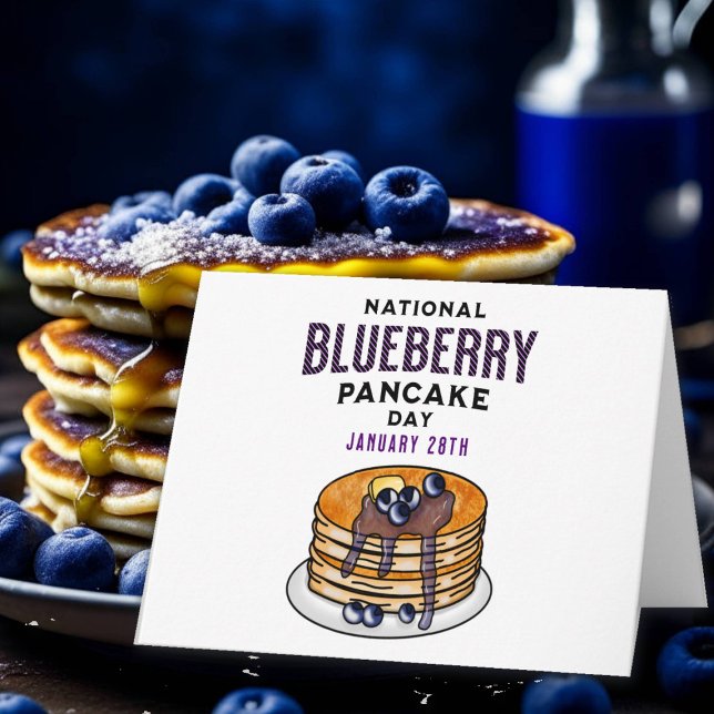 National Blueberry Pancake Day January 28th Card (Creator Uploaded)