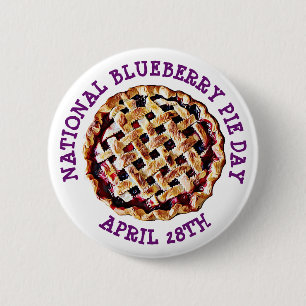 National Blueberry Pie Day April 28th Button