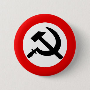 National Bolshevik Party Flag 6 Cm Round Badge