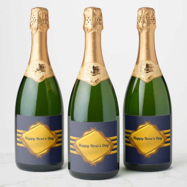 National Boss Day Sparkling Wine Label (Bottles)