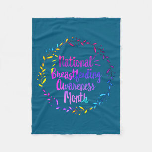 National Breastfeeding Awareness Month New Design Fleece Blanket
