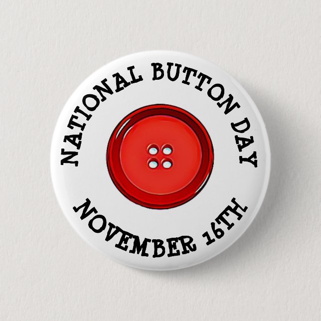National Button Day November 16th Funny Holiday (Front)