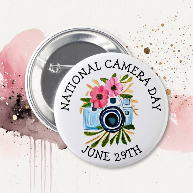 National Camera Day | June 29th 6 Cm Round Badge (Creator Uploaded)