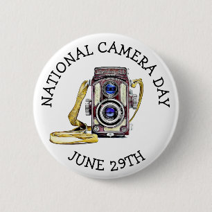 National Camera Day June 29th 6 Cm Round Badge