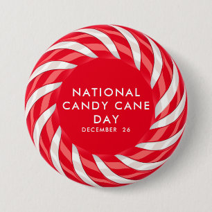 National Candy Cane Day 7.5 Cm Round Badge