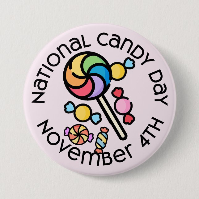 National Candy Day 7.5 Cm Round Badge (Front)