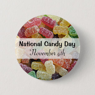 National Candy Day November 4th Funny Holidays 6 Cm Round Badge
