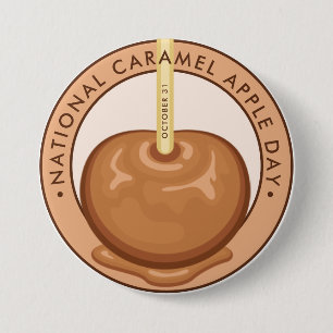 National Caramel Apple Day 7.5 Cm Round Badge